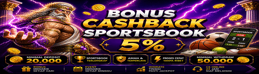 PAUS123 - BONUS SPORTSBOOK CASHBACK 5%!
