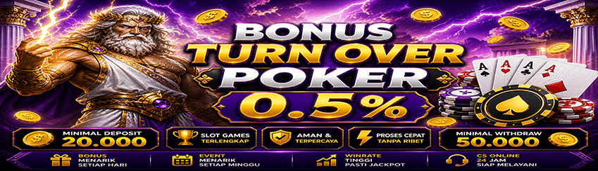 PAUS123 - BONUS TURNOVER POKER 0.5%